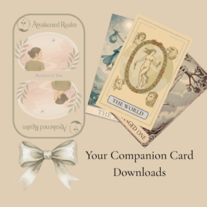 Awakened Realm's downloadable Companion Tarot - part of The Reflection Room's membership offer